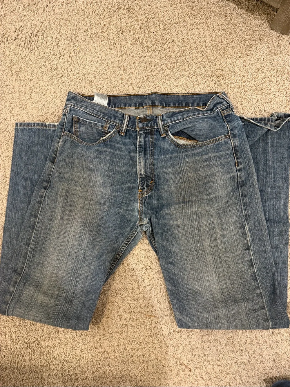 Levi's Men's Medium Blue Straight-Leg Denim Jeans
